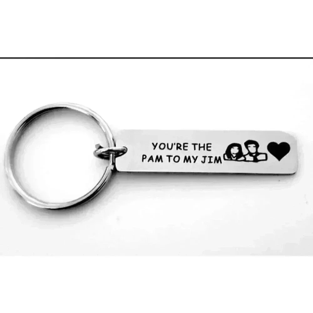Tv Show Office Pam And Jim 2 Keychains